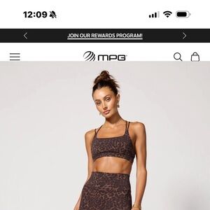 MPG Brown Leopard Print Bra